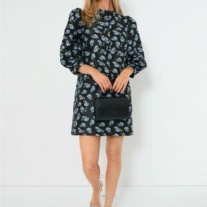 Tuckernuck Black Heirloom Jacquered Samantha Dress NWT